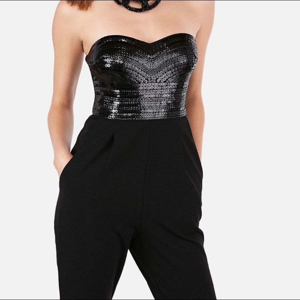 Express Sweetheart Neckline Strapless Pant Suit! Size 12